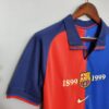 Barcelona 100th Anniversary shirt fabric and trim detail