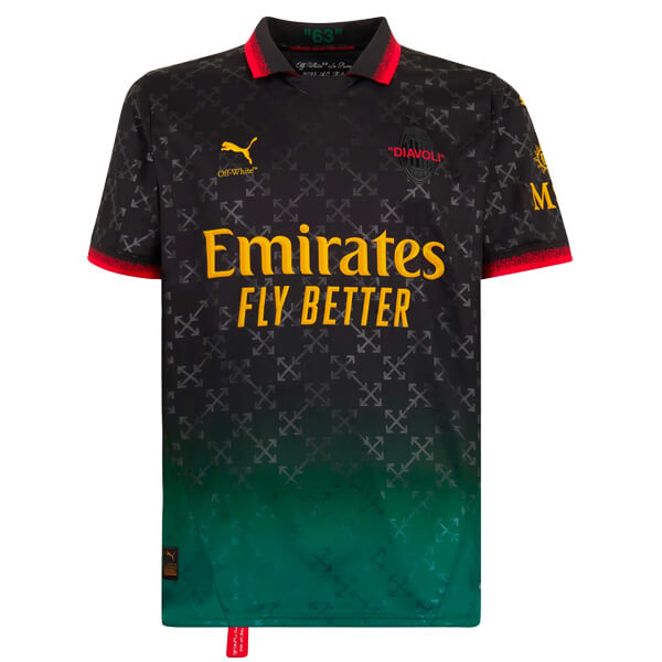 AC Milan X Off-White Fourth Shirt 24/25 – Black