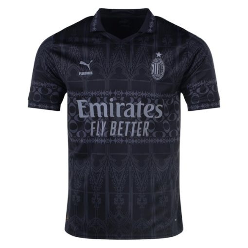x Pleasures AC Milan 2024 Men’s Fourth Shirt – Dark Version