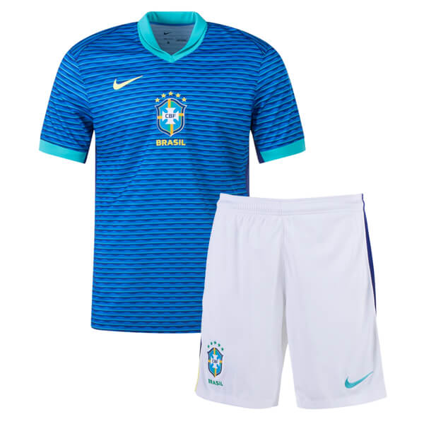 Nike Brazil 2024 Infant Away Stadium Shirt & Shorts Set - Image 2