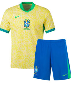 Alternative view of Nike Brazil 2024 Infant Home Stadium Shirt & Shorts Set