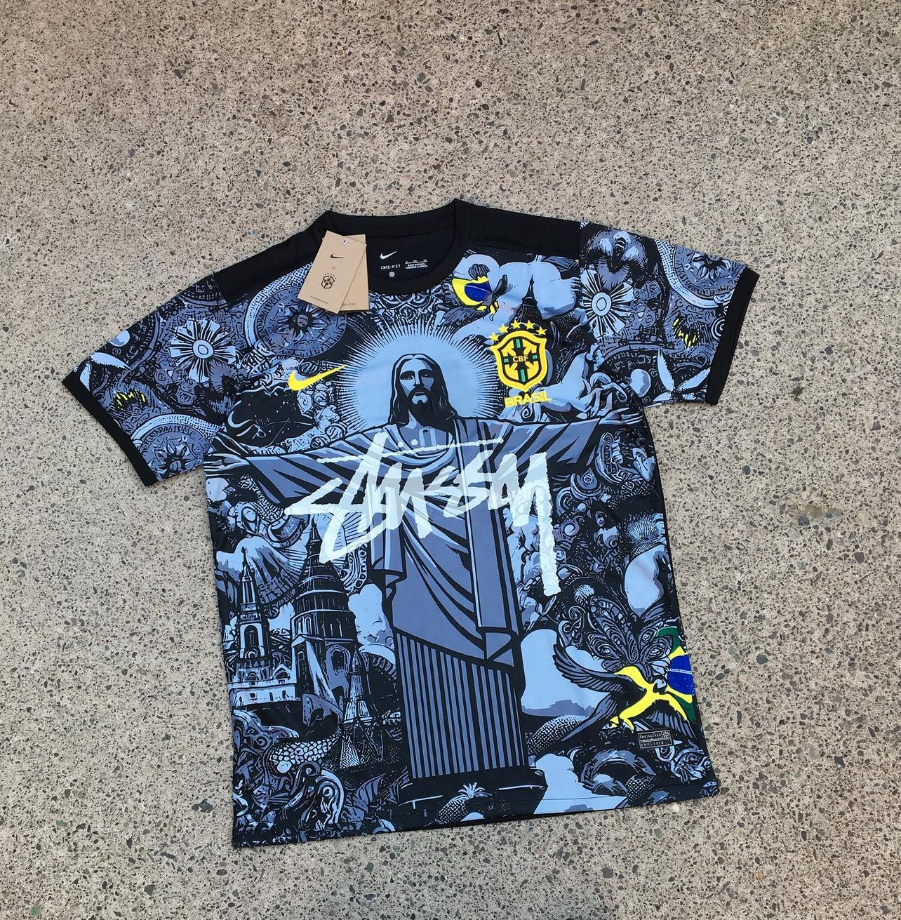 BRAZIL X JESUS CHRIST X STUSSY SPECIAL EDITION ( BLACK) - Image 2
