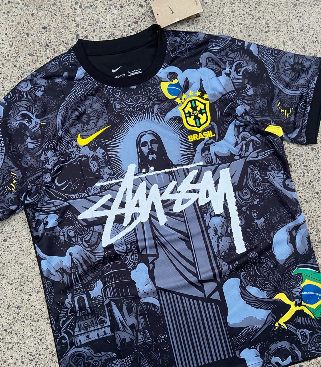 BRAZIL X JESUS CHRIST X STUSSY SPECIAL EDITION ( BLACK) - Image 3