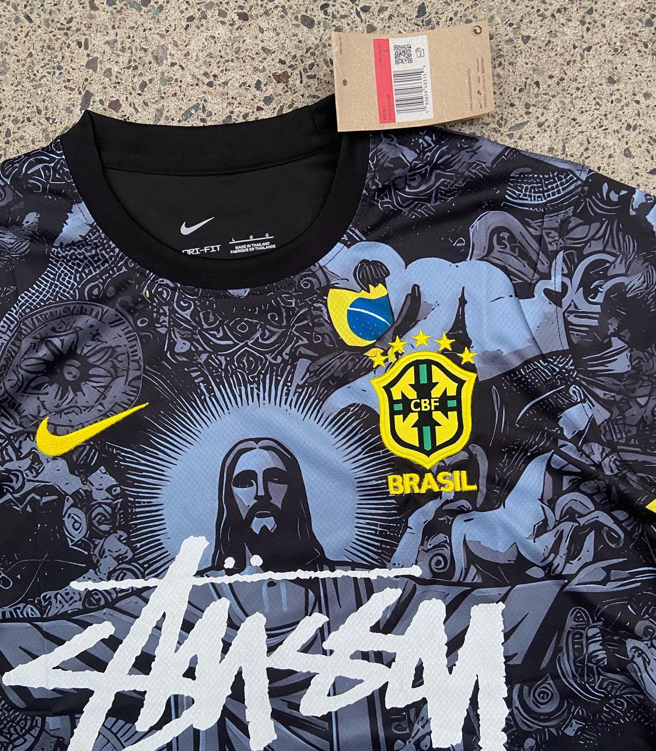 BRAZIL X JESUS CHRIST X STUSSY SPECIAL EDITION ( BLACK) - Image 4