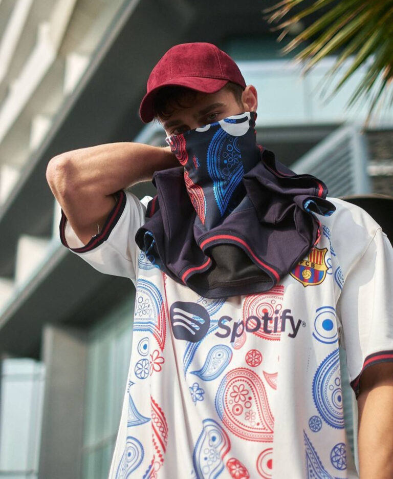 Alternative view of Fc Barcelona white Bandana Jersey