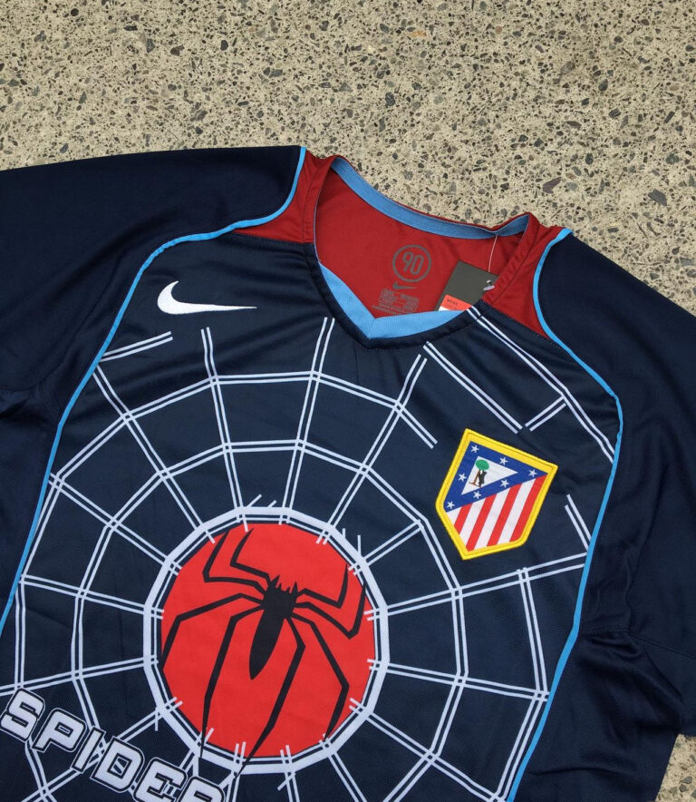 Alternative view of Atletico de Madrid Spiderman jersey