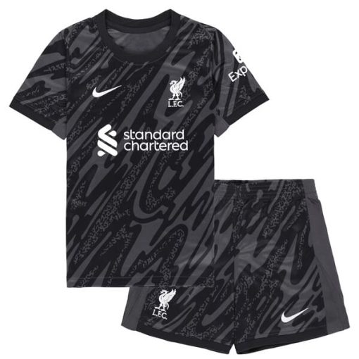 Liverpool 2024/25 Infant Black Goalkeeper Stadium Shirt & Shorts Set