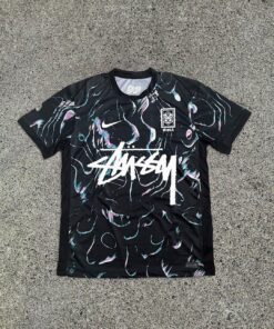 Korea x Stussy Special Edition Black Football Shirt