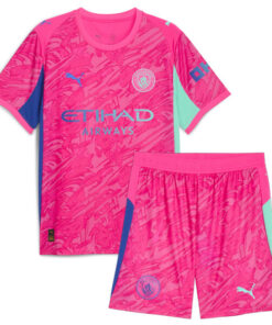 Manchester City Goalkeeper Kids Kit 25/26 – Pink