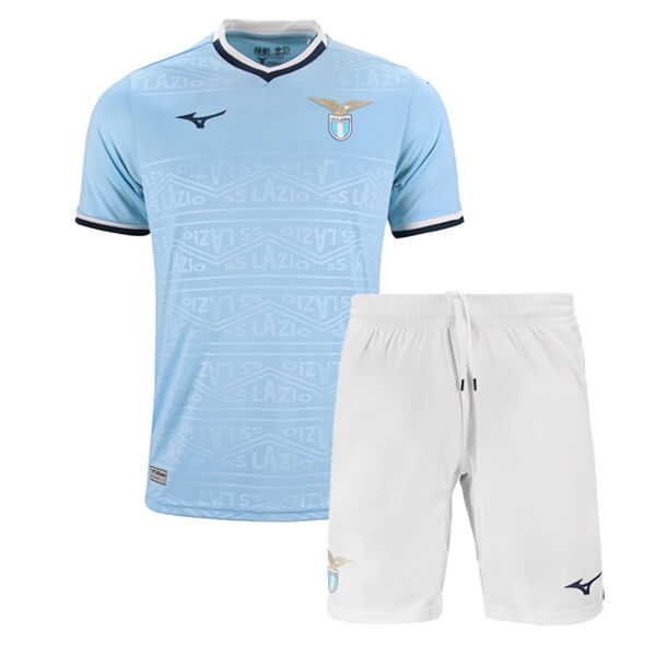 Mizuno Lazio 2024/25 Infant Home Shirt & Shorts Set - Image 2