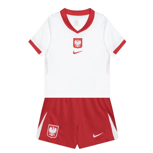 Poland 2024 Infant Home Stadium Shirt & Shorts Set