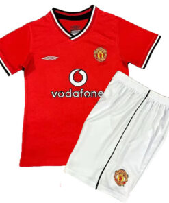 Retro Manchester United Home Kids Kit 01/02