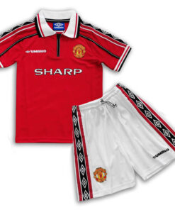 Retro Manchester United Home Kids Kit 98/99