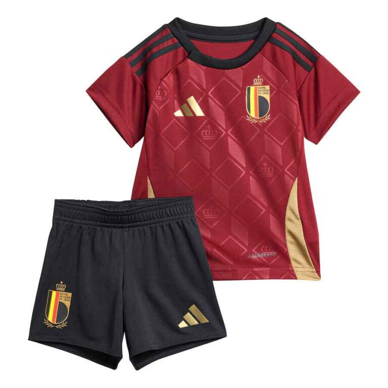 Alternative view of Adidas Belgium 2024/25 Infant Home Shirt & Shorts Set