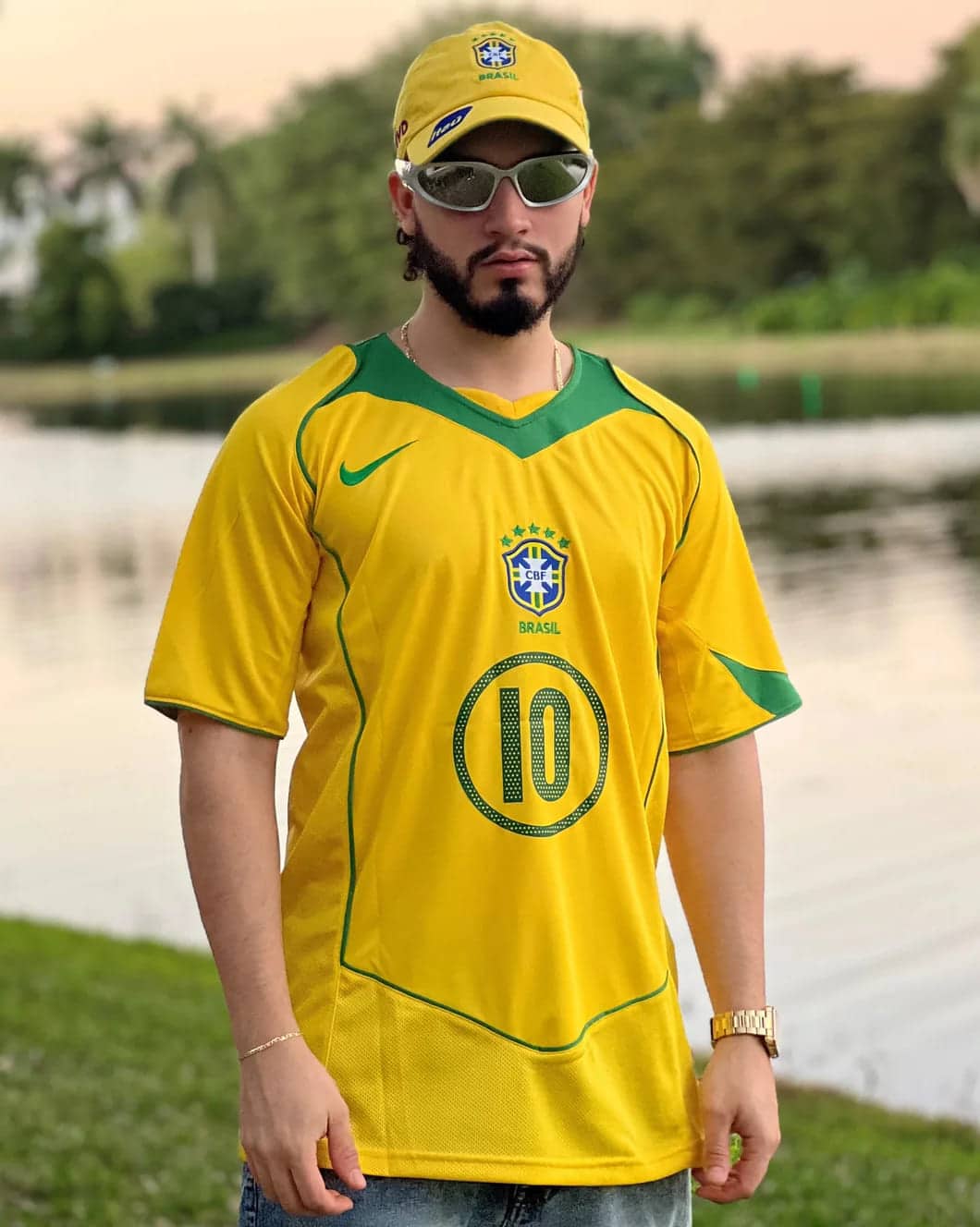 Retro Brazil Home Shirt 2004 - Image 4
