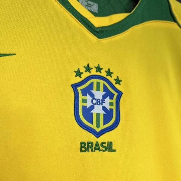 Retro Brazil Home Shirt 2004 - Image 3