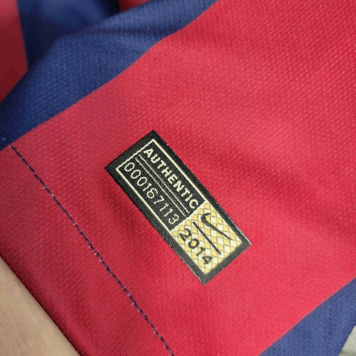 FC Barcelona 2014-2015 Long Sleeve Home Kit - Image 4