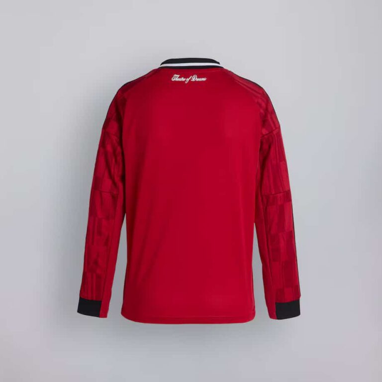 Manchester United 25/26 Home Long Sleeve Jersey back view